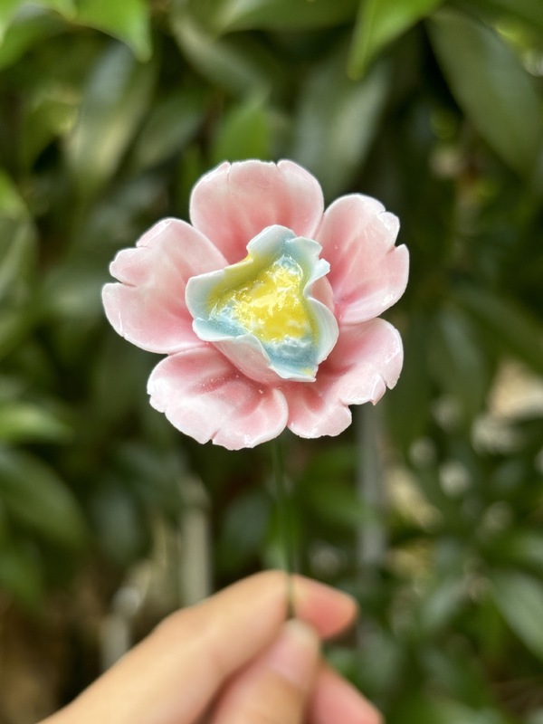 Zhaozhu Jingdezhen 高温手作りセラミックフラワーフル模擬花花瓶装飾花束ガールフレンドギフト|undefined