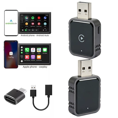 Wired-To-Wireless Car Foreign Trade – Simsiz CarPlay və Android Auto - k7d-overseas-version-neutral-gun-gray-adapter-extension-cord