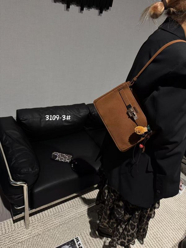 高级感磨砂真皮凯莉包包女2025秋冬新款时尚百搭外贸单肩斜挎小包|undefined