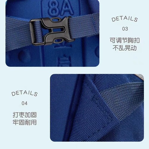 New cartoon schoolbag for primary school students, large-capacity lightweight backpack for grades 1 and 6, children's spine protection and burden-reducing backpack