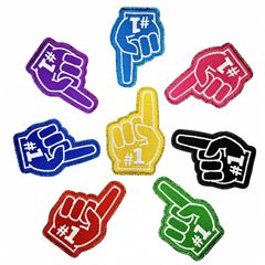 創意的なアニメの指の布は刺繍のパッチを貼ります。