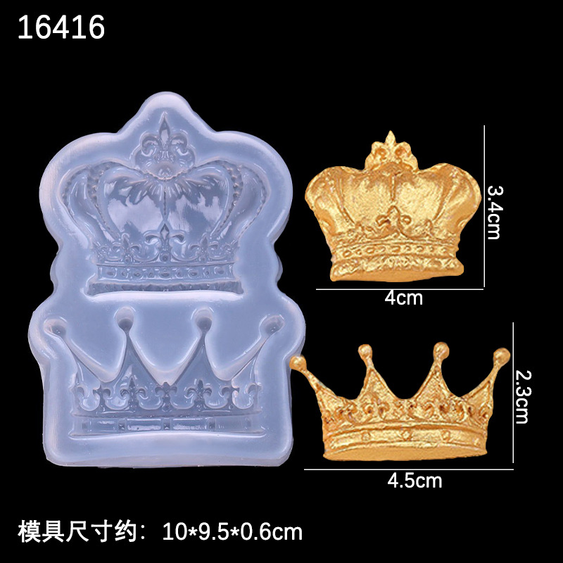 Espejo DIY epoxi molde llavero colgante pequeño árbol corona con agujero cuentas joyería accesorios decorativos