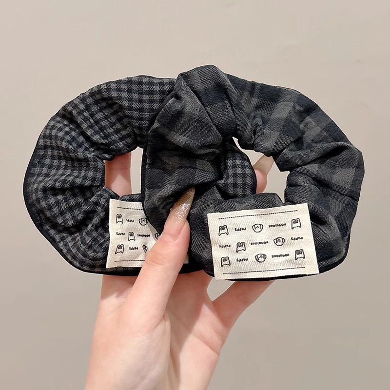 Gray color anillo de cabello para mujeres 2025 nuevo estilo de alta calidad anillo de cabello estricado medio atado de cabello corda de goma adornos para el cabello