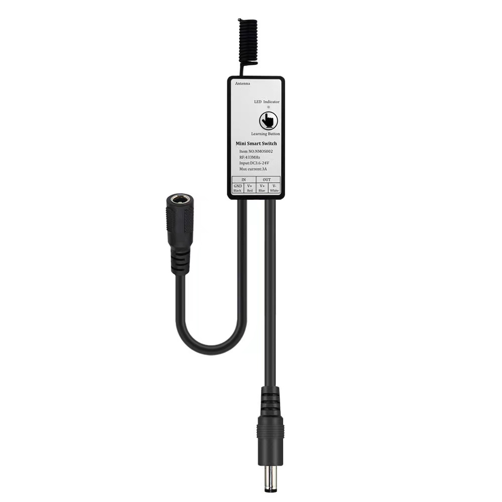 3.6v5V12v24电源超外差微型模块无线遥控接收开关电池LED灯控制通