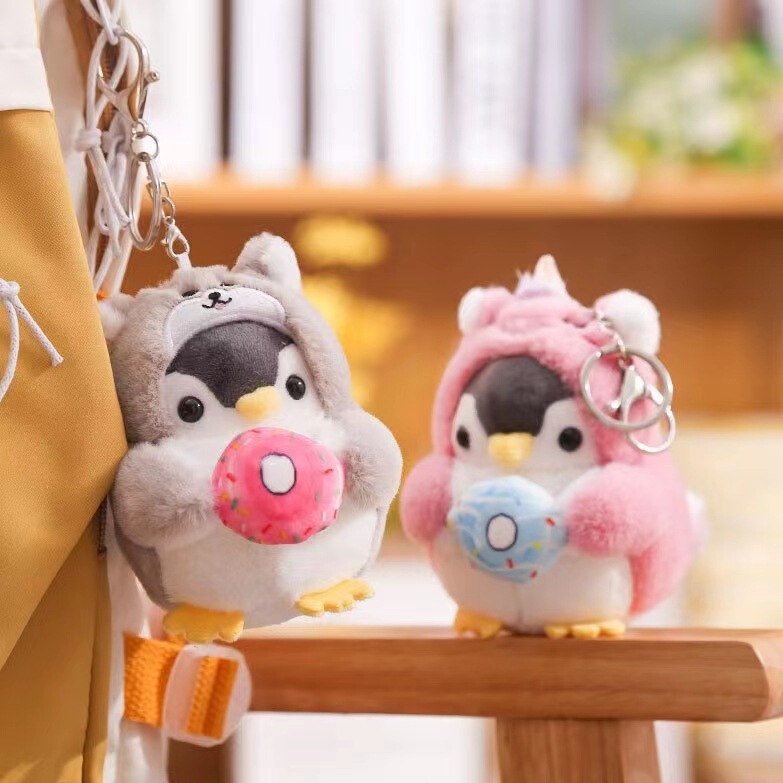 ins Net red sun Penguin schoolbag small doll pendant couple keychain plush doll bag pendant wholesale ins Net red sun Penguin schoolbag small doll pendant couple keychain plush doll bag pendant wholesale