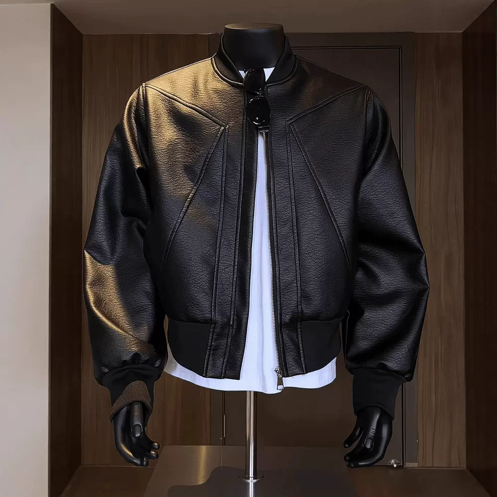 2025年春秋季新款防风免烫宽松美式夹克男士棒球领设计感外套上衣