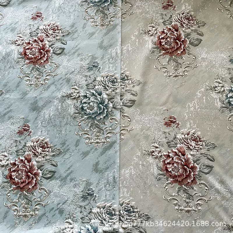 工厂直销新款美式高经密立体提花沙发布窗帘面料桌布桌旗面料