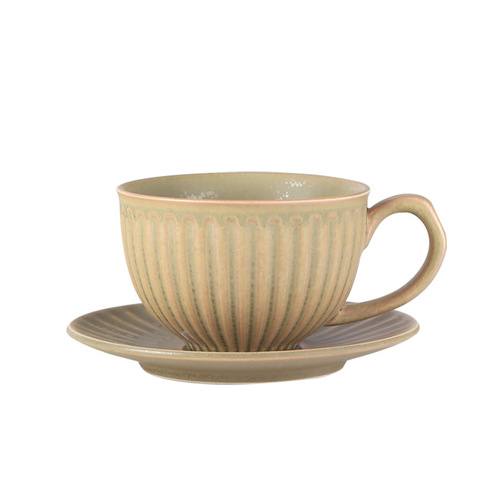 Ceramic Coffee Cup and Saucer Set Creative Latte Cup Latte Art Cup Personalized Couple Artistic Cup Cappuccino Coffee Cups