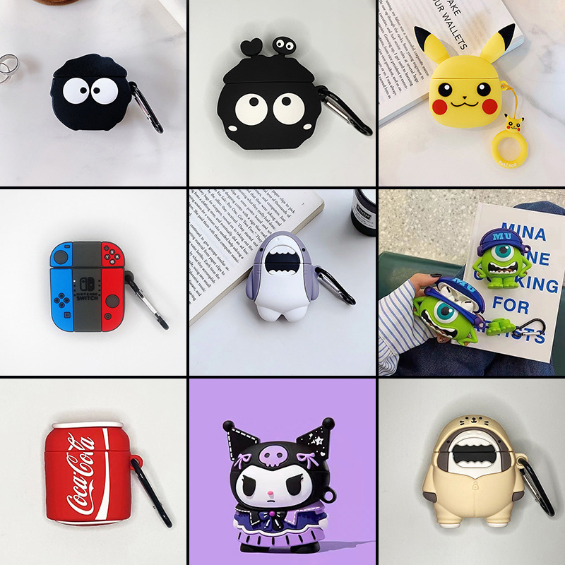 Airpods pro3 Protective Case Silicone Suitable for Apple Third Generation Wireless Bluetooth Earphone Box Soft Case Cartoon Cute