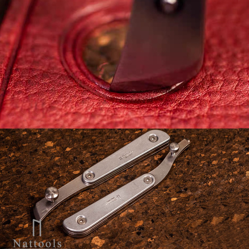 Nattools边线器压槽器压边器 4807手工DIY皮革工具不锈钢皮边处理