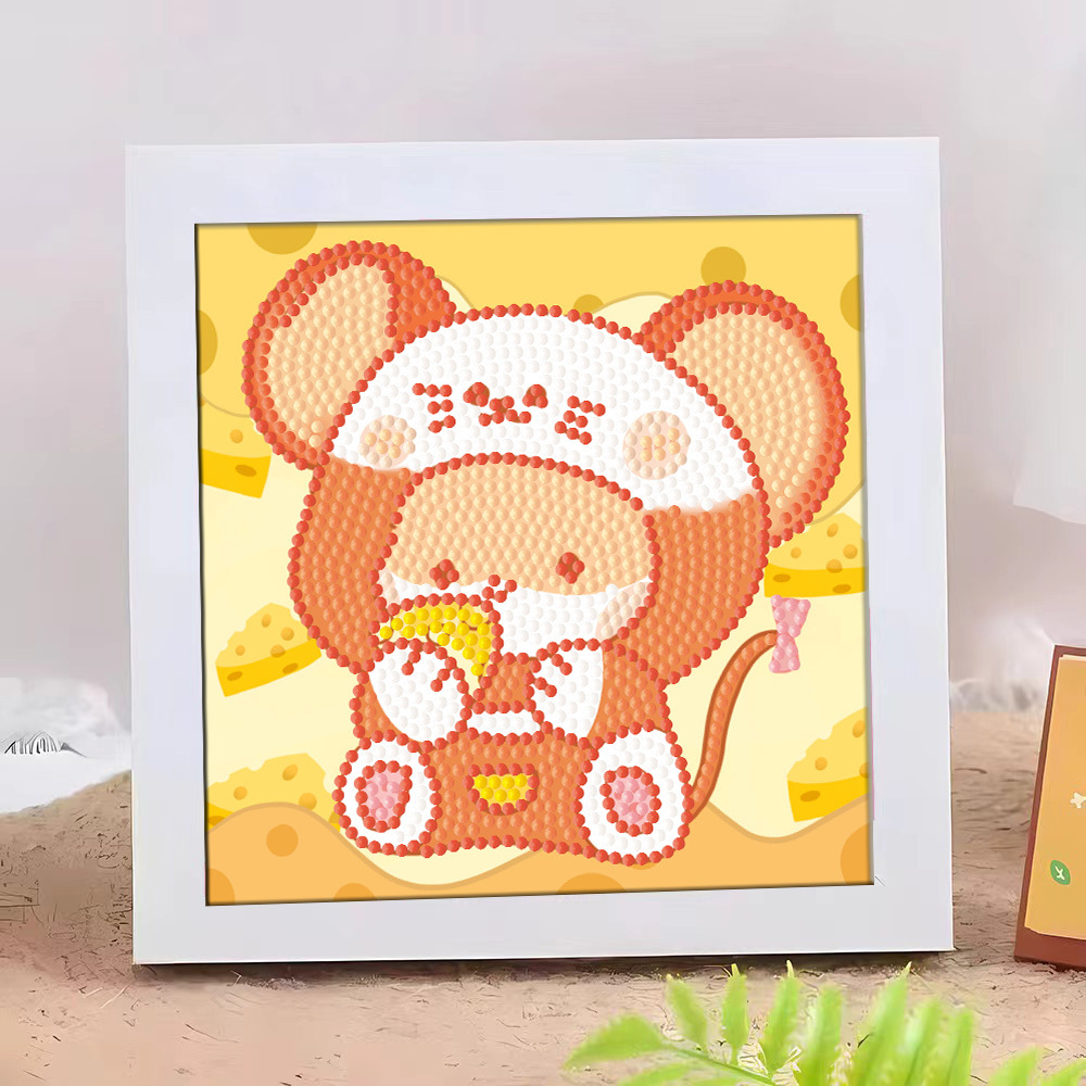 Diamante infantil DIY hecha a mano con material de marco paquete de dibujos animados Sanliou pegatinas de diamante regalo al por mayor pinturas de mampostería