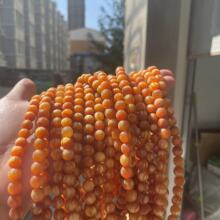 正宗琥珀木松明子原木长白山北沉香全透光饰品手串男款盘玩