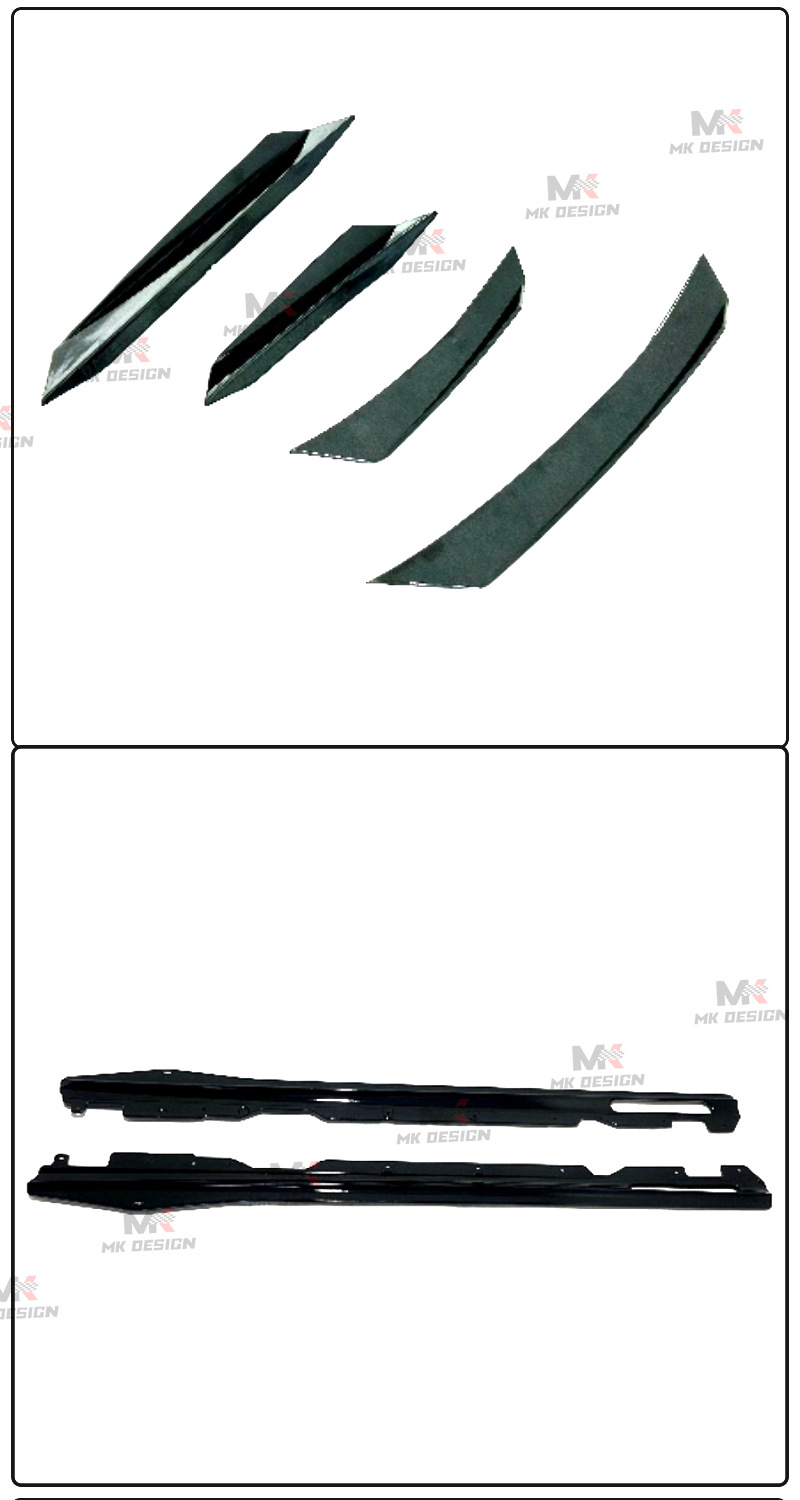 Suitable for Bmw 3 Series G20 G28 Late Abs Glossy Black Front Spoiler Side Skirts Rear Lip Surround Front Lip Rear Wing