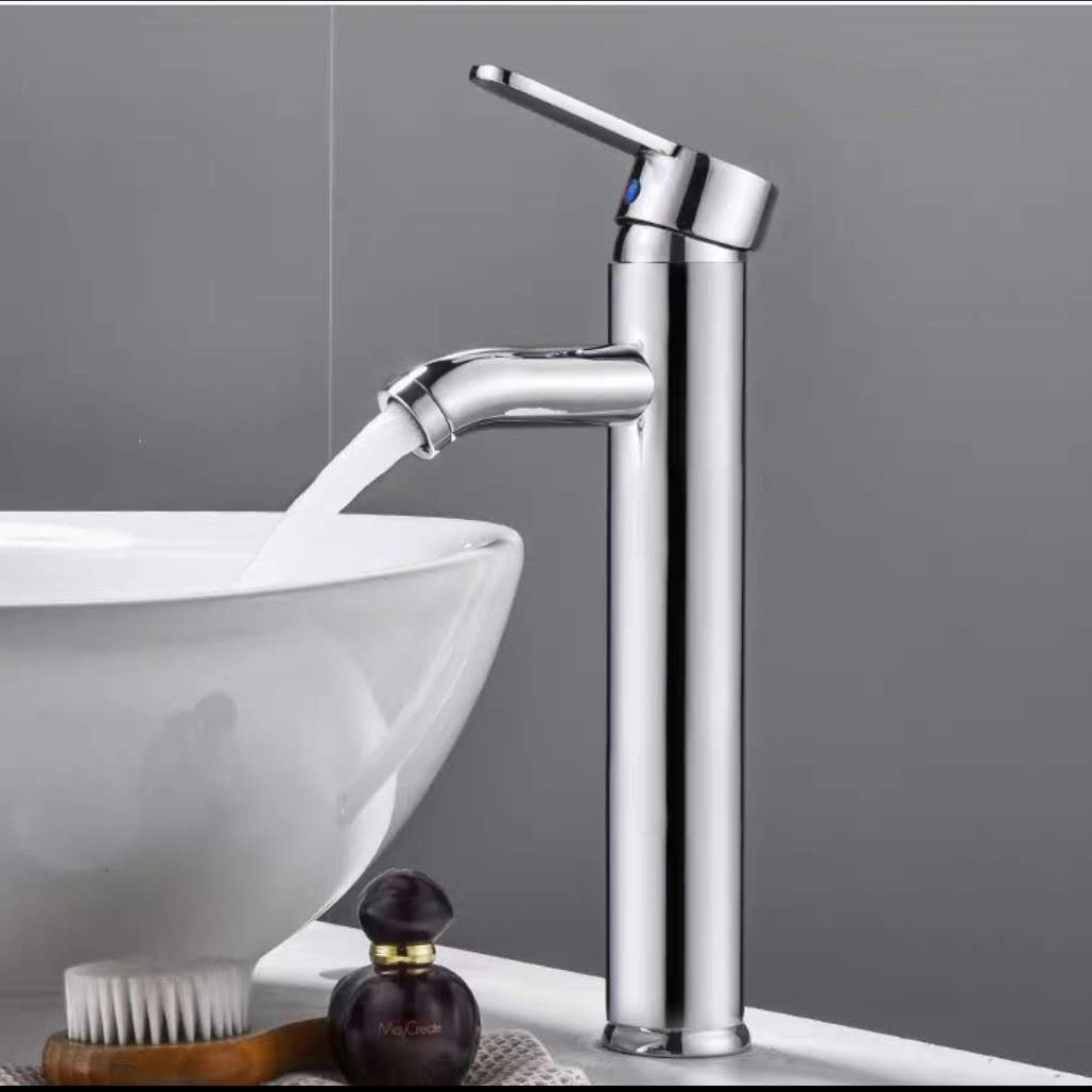 Grifo Mezclador para Lavabo de Acero Inoxidable para Agua Fría y Caliente