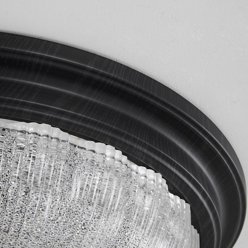 Lámpara de techo de dormitorio de estilo antiguo americano retro country led redonda nueva lámpara de estudio de vidrio de protección ocular de espectro completo