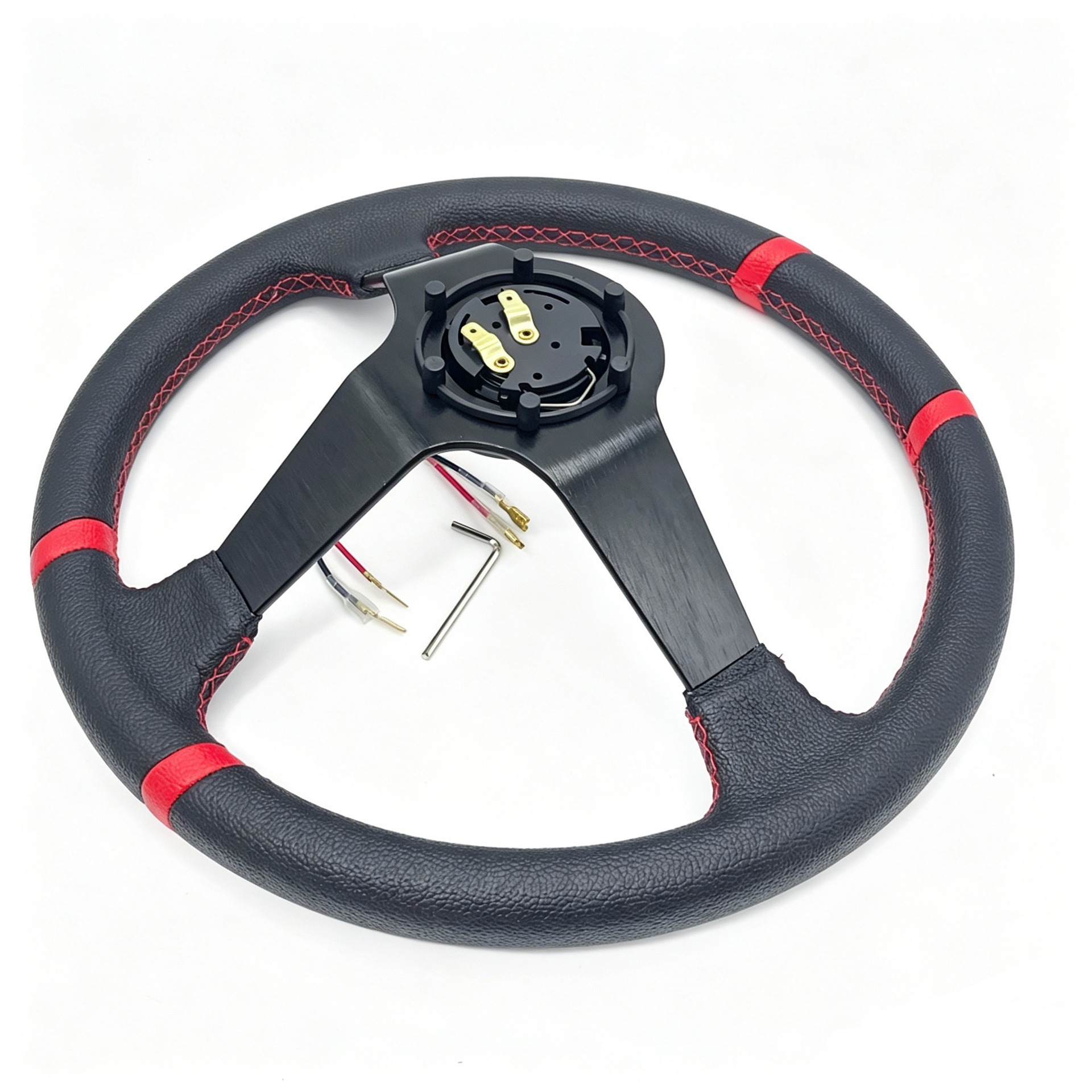 14inch Ralliart Car Modified Deep Concave Steering Wheel, Beidou Star Lancer Wing God Universal Sports Steering Wheel