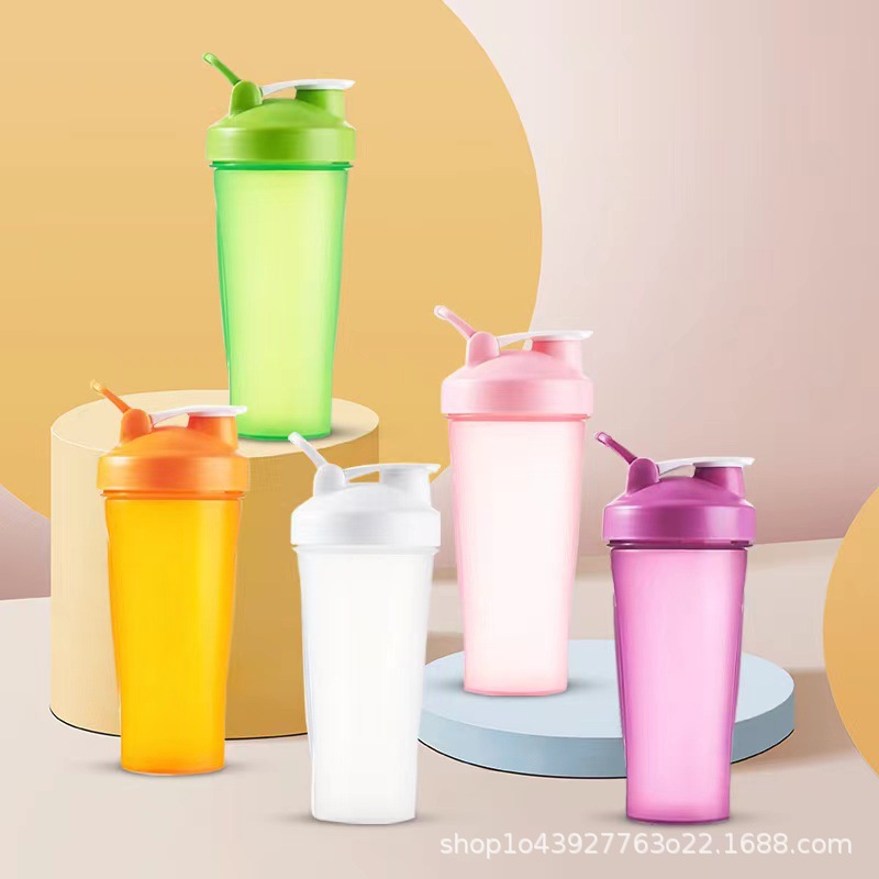 Suministro directo de fábrica 600ml Shake taza proteína polvo batido plástico al aire libre fitness deportes publicidad regalo impresión