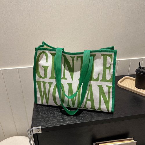 Letter printing large capacity fashionable handbag this year  spring and summer casual bag tutoring bag tote bag