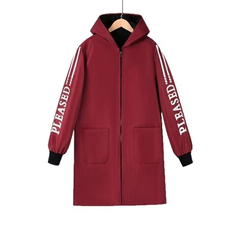 Apron and velvet thick smock hooded medium and long household kitchen waterproof and oil-proof long-sleeved workclothes winter men and women