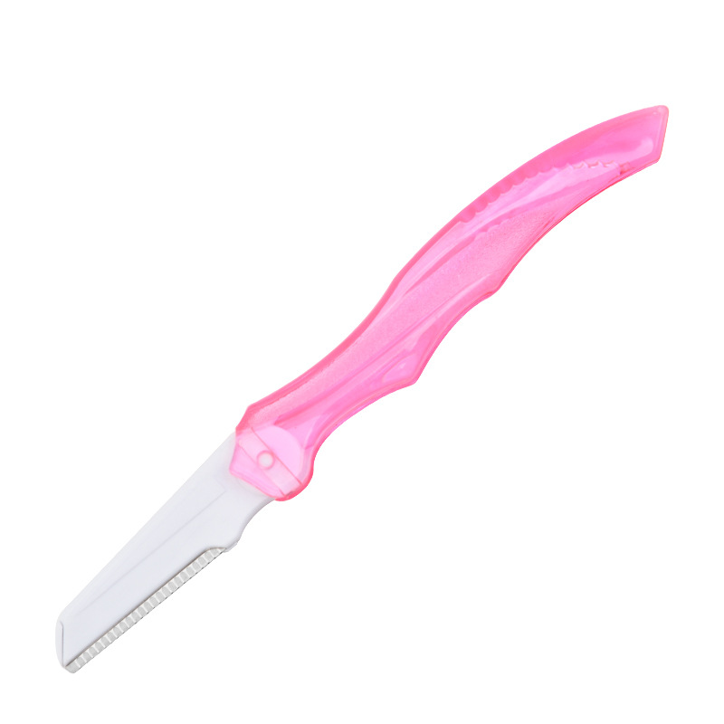 Raspador de Cejas de Acero Inoxidable para Principiantes, Cortador Plegable, Herramienta de Belleza Femenina