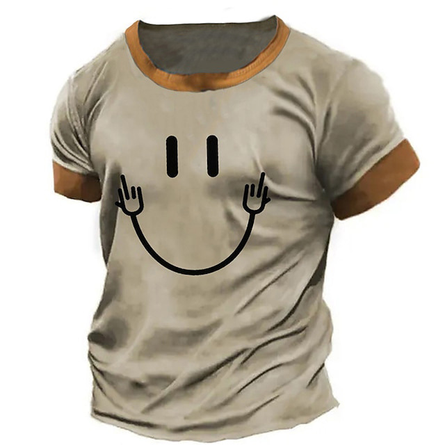Camiseta de manga corta con cuello redondo impreso en 3D para hombres transfronterizos europeos y americanos de verano Camiseta de tendencia casual para hombres jóvenes
