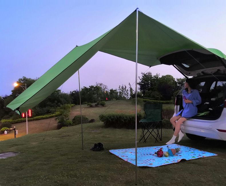 Sunshade Car Awning Side Canopy Outdoor Camping Tent Suv Rear Tent Canopy Windproof Roof Cover