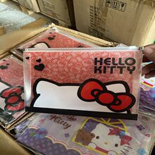 HelloKitty可爱拉链袋A5按扣袋文件夹按扣塑料学生用KT猫办公