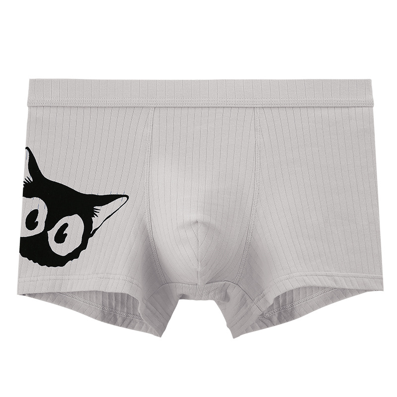 Ropa interior de algodón hombres otoño transpirable boxeadores cabeza entrega de una Pieza Impresa Boxer shorts invierno pantalones cortos de los hombres