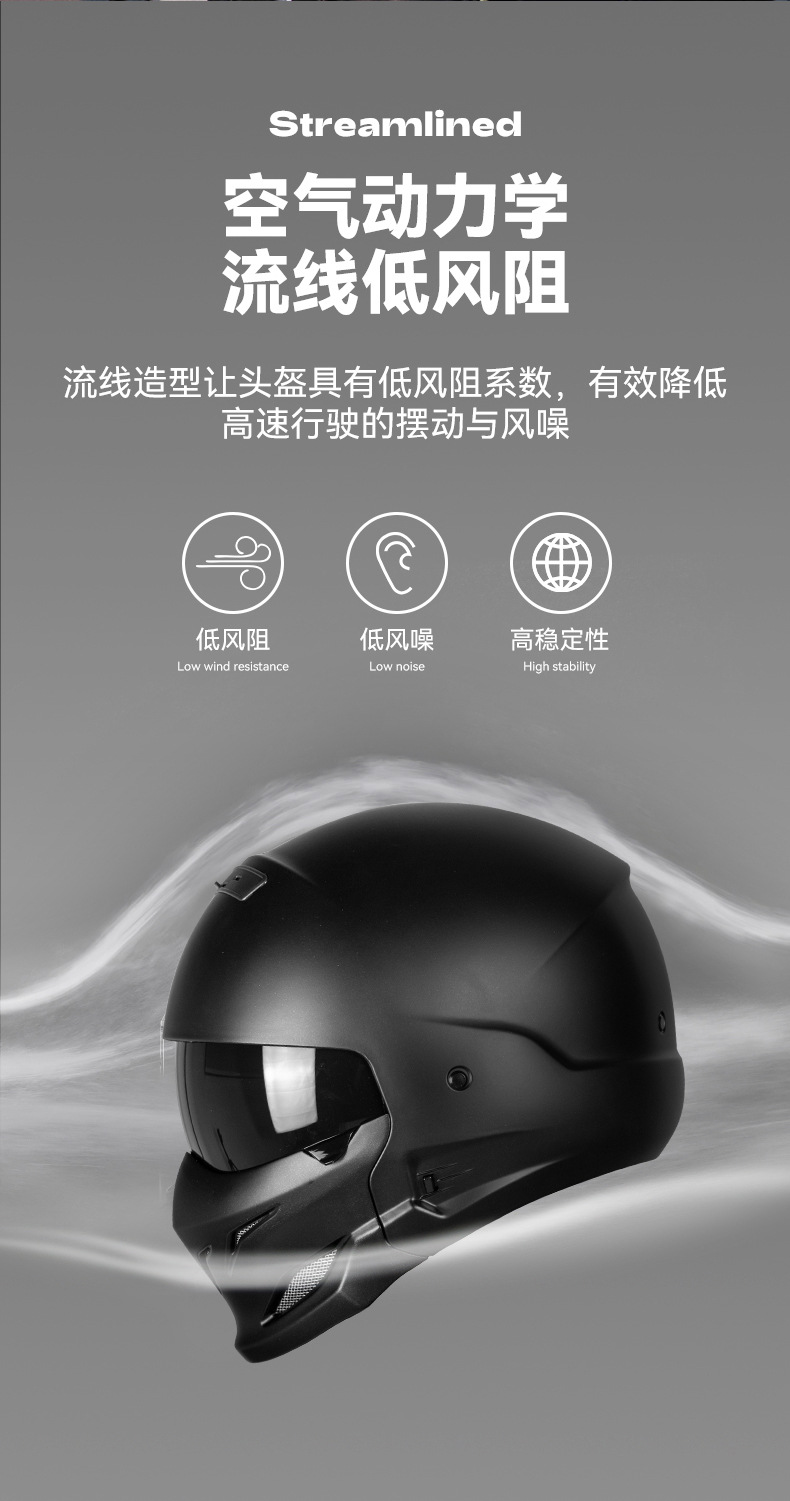 Scorpion Generation One Combination Helmet 3C/Dot Certified, Can Be Equipped with Bluetooth, Suitable for Motorcycles, Electric Vehicles, and Retro Helmets