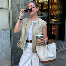 ZA速卖通爆款跨境外贸批发欧美风纯色百搭街头时尚背心马甲