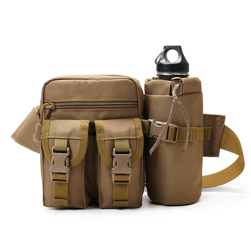 Waterproof Wear-resistant Waist Bag Outdoor Camouflage Kettle Waist Bag Travel Small Bag Riding Luya Slingshot Bag Tactical Luya