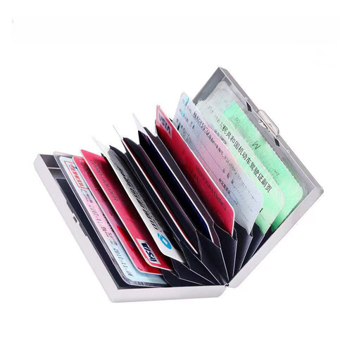 Stainless steel bank card credit card holder metal card case accordion card case business card holder card case