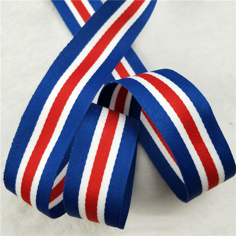 100D banda de banda de poliéster densa tricolor banda de banda de banda de banda lateral ropa bolsa accesorios en stock al por mayor