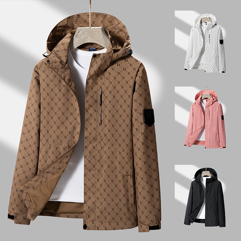 Men's Hooded Jacket Waterproof Windproof Coat With Detachable Hat_voghion.com