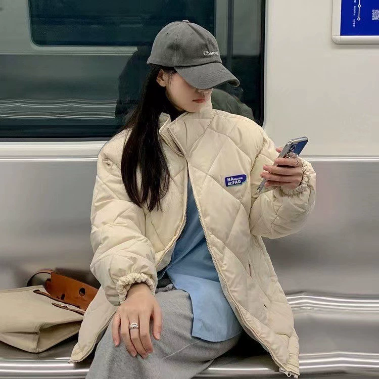 Хлопковая одежда с бриллиантовым пухом, женская короткая 2022, новый зимний воротник, Модная хлопковая куртка, Оптовая Внешняя торговля