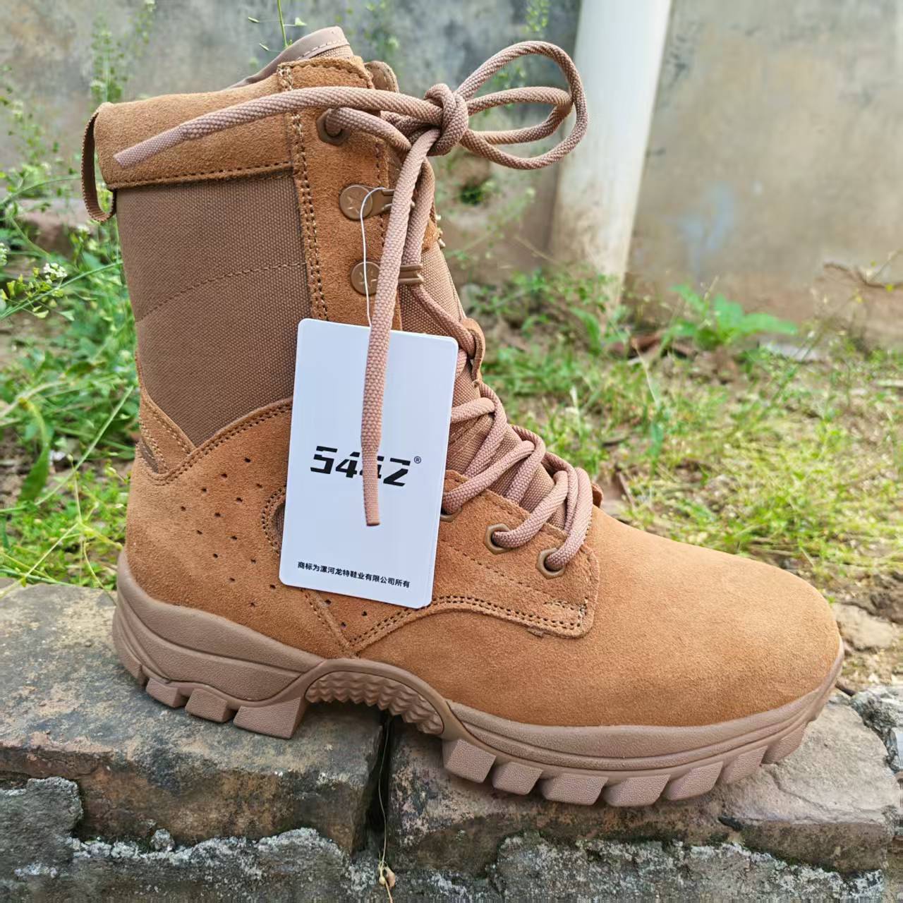221 botas de entrenamiento de combate botas de entrenamiento táctico para hombres botas nuevas zapatas de montaña con cremallera marrón lateral general botas de desierto
