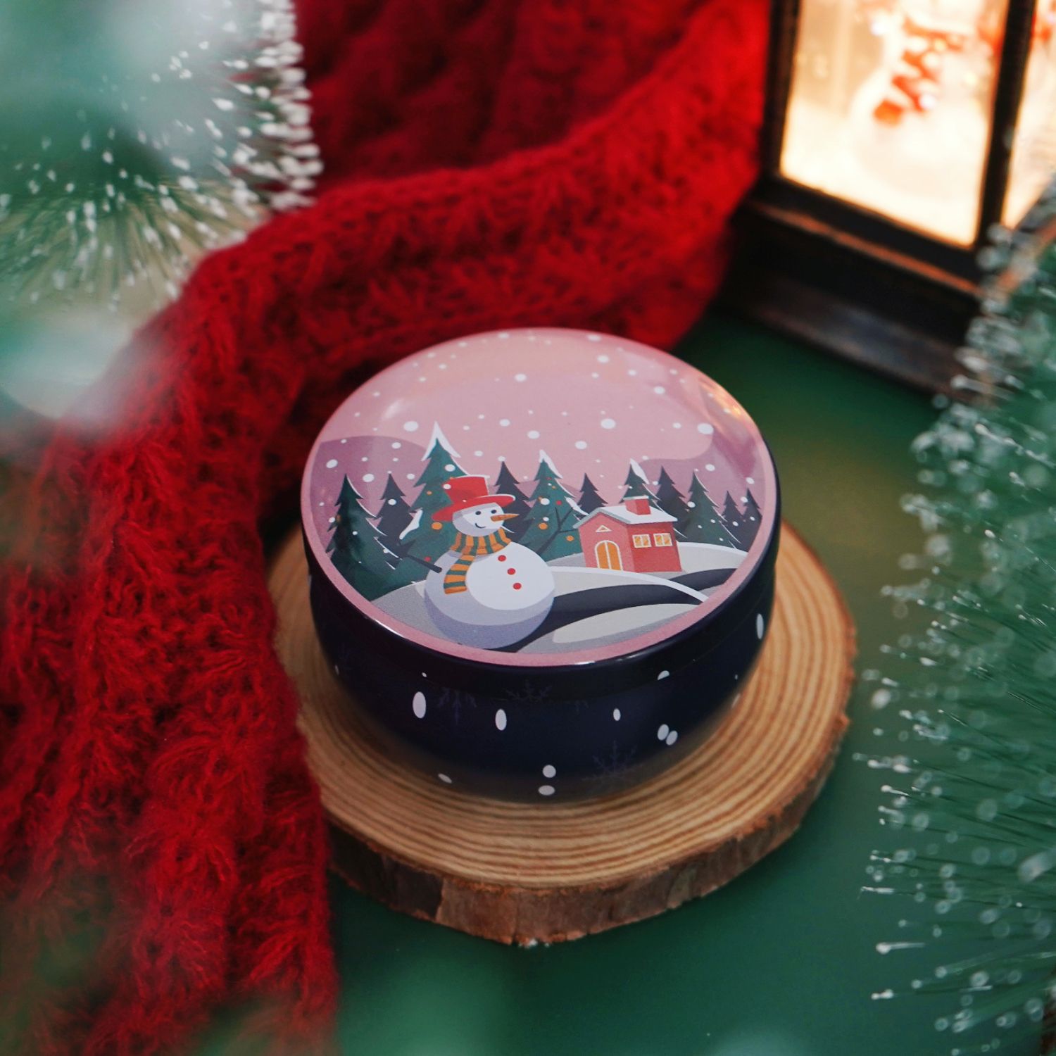 Navidad caja de regalo de vela de banano set romántico no humo perfume adornos regalo de mano vela doméstica de Navidad al por mayor