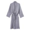 Double -layer gauze gray kimono collar