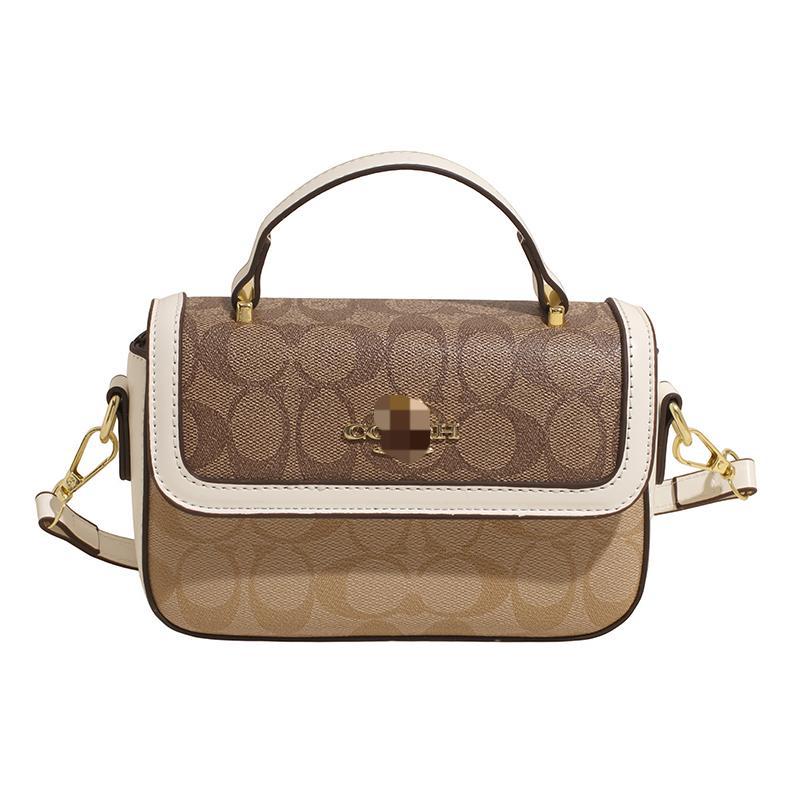 Bolsos de comercio exterior de alta gama, moda femenina, color en contraste, pequeños bolsos cuadrados, verano femenino, nuevos bolsos de mensajero, bolsos de hombro de todo fósforo impresos