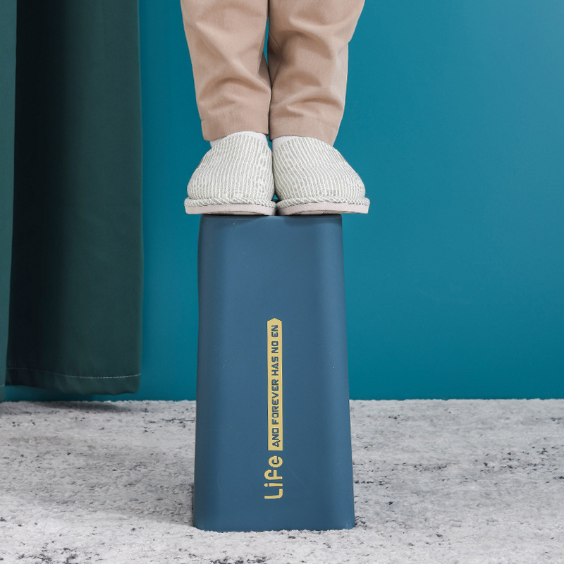 プラスチック隙間ゴミ箱家庭用バスルームリビングルームキッチントイレ蓋付きプッシュ式長方形ペーパーバスケット隙間|undefined
