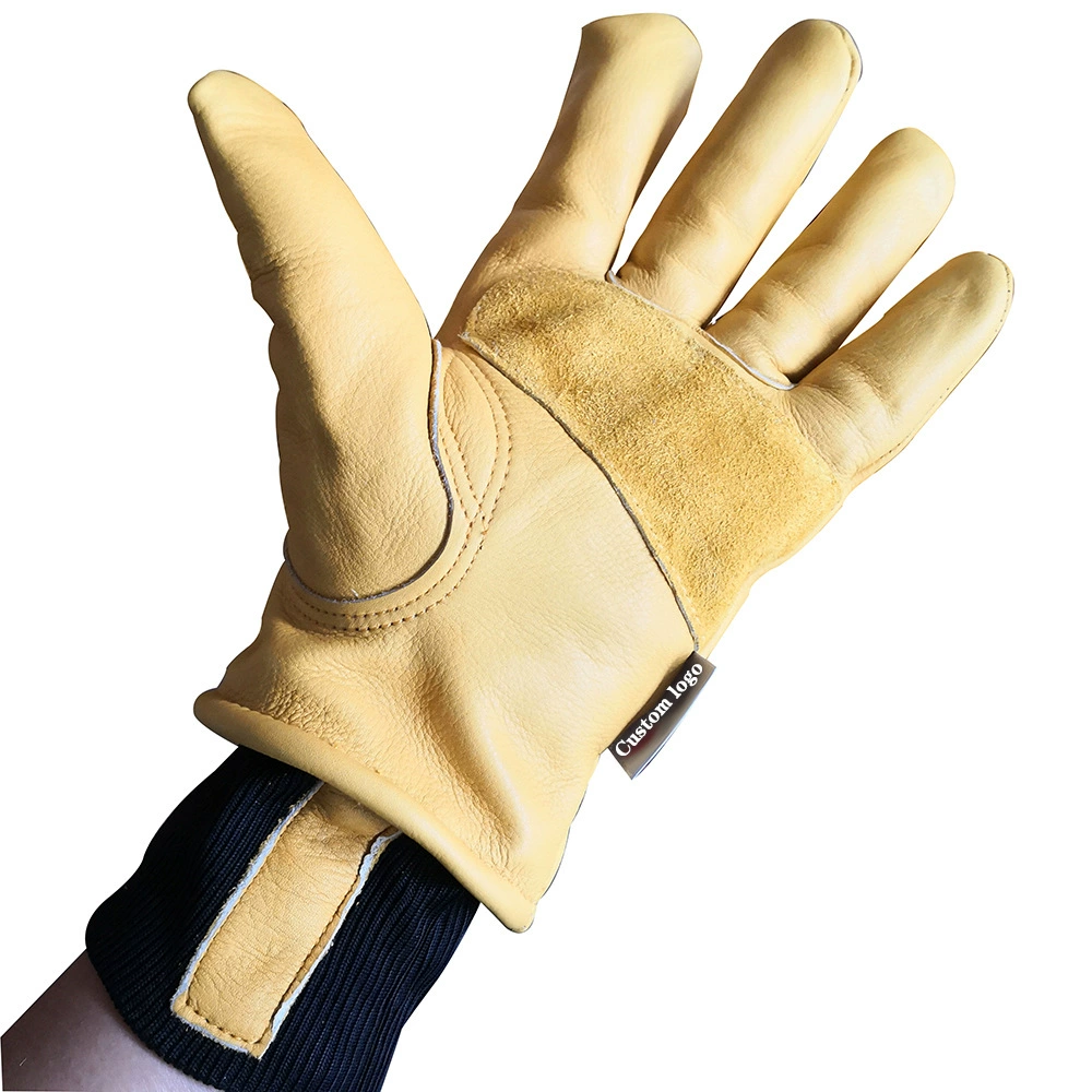 Эксклюзивные зимние перчатки из воловьей кожи, устойчивые к замерзанию, морозостойкие, теплый хлопок, устойчивые к низким температурам перчатки, холодное хранение, утолщенные, на флисовой подкладке, нескользящие.