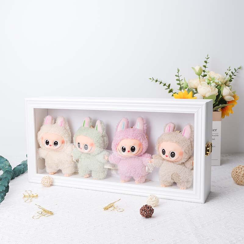 Labubu Heartbeat Macaron Sitting Party Vinyl Face Blind Box Scene Display Box Storage Photo Frame