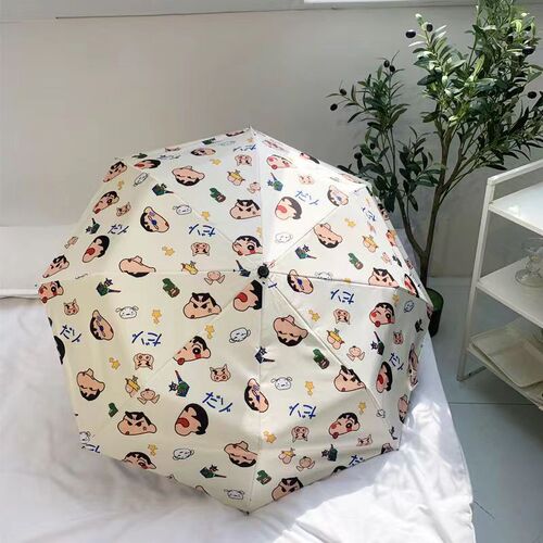 Cute rain or shine tri-fold umbrella Melody manual sun umbrella sun protection sun protection folding umbrella for girls