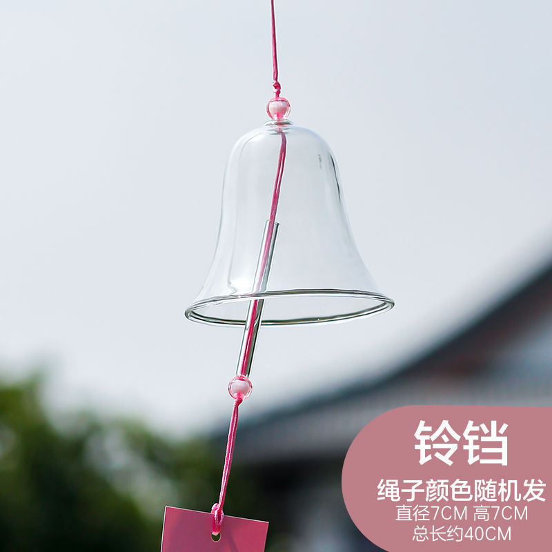 願い事風鈴飾り風鈴桜ガラス透明吊り式観光地シーン配置風鈴学生DIY手|undefined