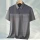 Middle-Aged and Elderly Men's Short-Sleeved T-Shirt Dad Summer Polo Middle-Aged Loose Lapel Top