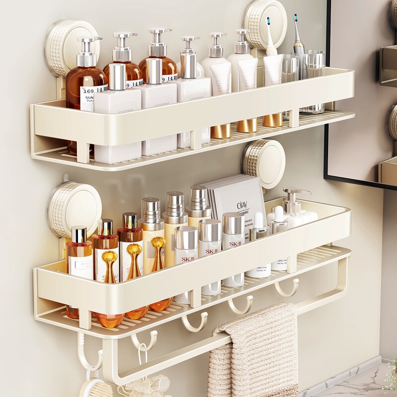 Suction Cup Bathroom Storage Rack Above the Toilet, Multifunctional Wall-Mounted Towel Rack Suction Cup Bathroom Storage Rack Above the Toilet, Multifunctional Wall-Mounted Towel Rack