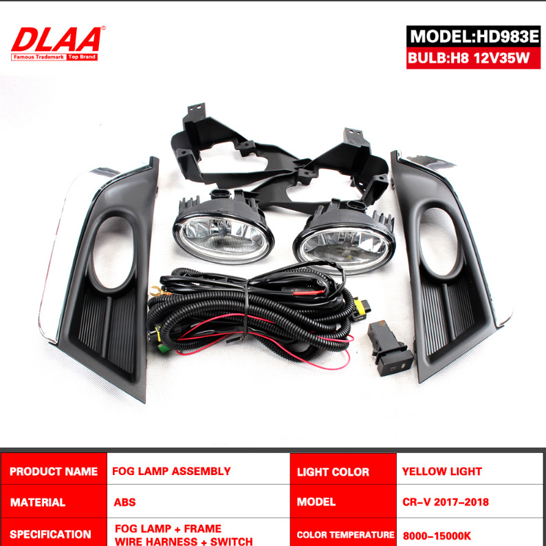 Aplicable a Honda 17 18 19 CRV conjunto de luz de niebla delantera nueva luz diurna cr-v luz de barra delantera