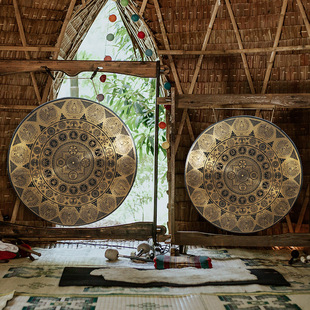Nepalese Handmade Ancient Copper Gong Copper Healing Meditation Professional Awakening Gong Sound Healing Seal Engraved Hanging Gong