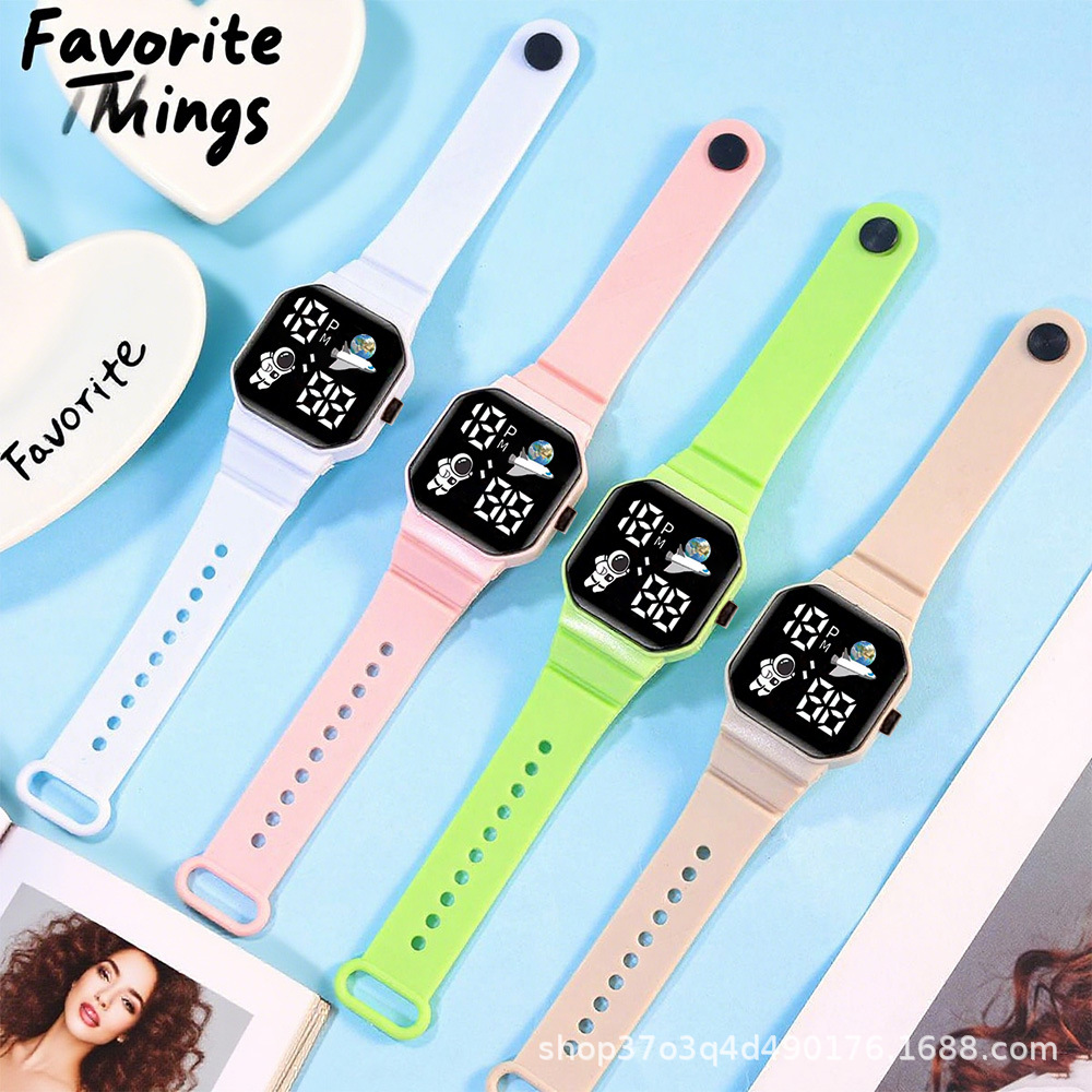 Ventas transfronterizas A2 astronauta tierra reloj LED reloj de pulso reloj electrónico de deportes digitales estudiantes reloj electrónico de botón