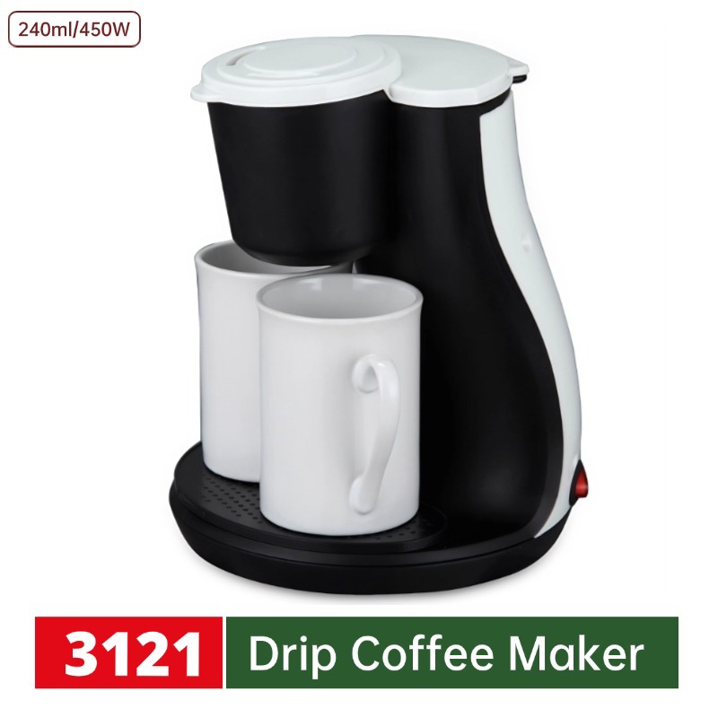 240ml 450W cafetera de goteo cafetera pequeña cafetera de goteo de taza de operación estable simple adecuada para pequeños
